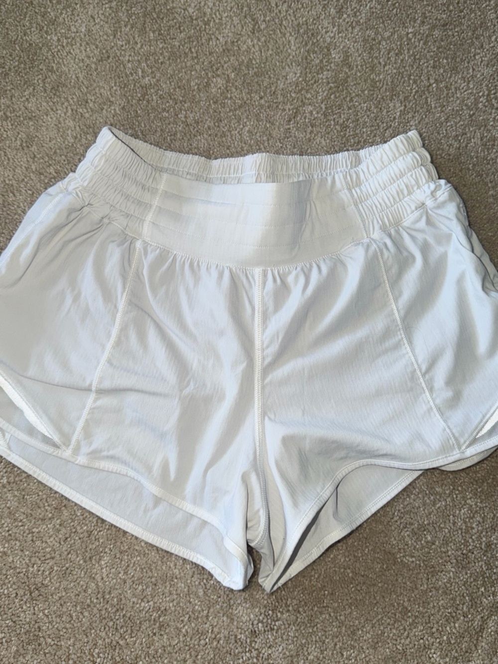 lululemon athletica White Run/Workout Shorts